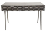 Petra Smoke Grey Mango Wood 2-Drawer Writing Desk