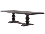 Phelps 7-Pc Antique Noir/Grey Dining Table Set (Oversized)