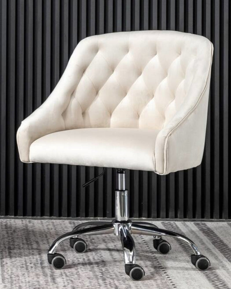 Phile Cream/Silver Office Chair