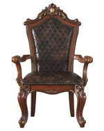 Picardy 2 Cherry Oak PU Leather/Wood Arm Chairs