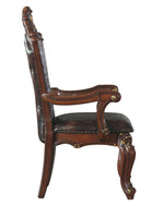 Picardy 2 Cherry Oak PU Leather/Wood Arm Chairs