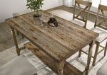 Plankinton Rustic Oak Counter Height Table