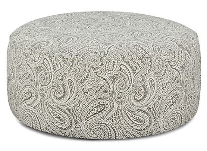 Pocklington Paisley Multi Chenille Ottoman