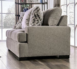 Polly Light Gray Microfiber Loveseat