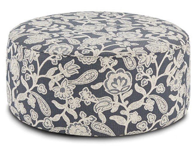 Porthcawl Floral Multi Chenille Ottoman