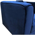 Prachi Blue Velour Loveseat