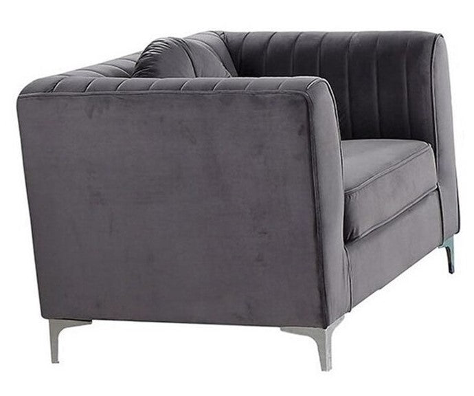 Prachi Grey Velour Chair