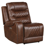 Putnam 6-Pc Brown Microfiber Power Recliner Sectional