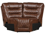 Putnam 6-Pc Brown RAF Power Recliner Sectional Sofa