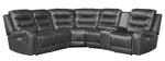 Putnam 6-Pc Gray Microfiber Power Recliner Sectional