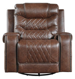 Putnam Brown Polished Microfiber Manual Recliner