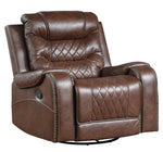 Putnam Brown Polished Microfiber Manual Recliner