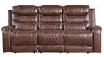 Putnam Brown Polished Microfiber Power Recliner Sofa