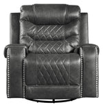 Putnam Gray Polished Microfiber Manual Recliner