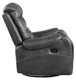 Putnam Gray Polished Microfiber Manual Recliner