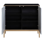 Quilla Black & Gray Wood Console Table