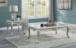 Qunsia Champagne Wood Rectangular Coffee Table