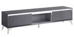 Raceloma Gray Wood TV Stand with LED Light