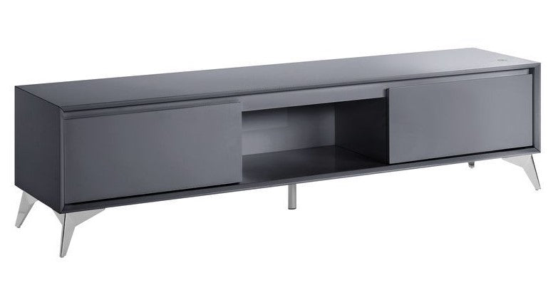 Raceloma Gray Wood TV Stand with LED Light