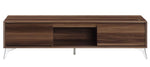 Raceloma Walnut Wood TV Stand with LED Light