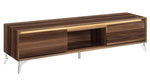 Raceloma Walnut Wood TV Stand with LED Light