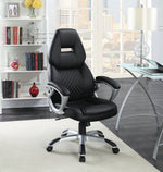 Raffaella Black Leatherette Adjustable Office Chair