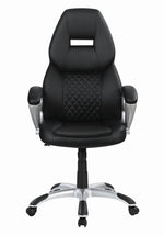 Raffaella Black Leatherette Adjustable Office Chair