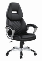 Raffaella Black Leatherette Adjustable Office Chair