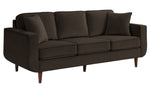 Rand Chocolate Velvet Fabric Sofa