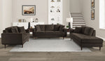 Rand Chocolate Velvet Fabric Sofa