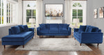 Rand Navy Velvet Fabric Sofa