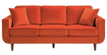 Rand Orange Velvet Fabric Sofa