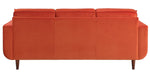 Rand Orange Velvet Fabric Sofa