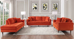 Rand Orange Velvet Fabric Sofa