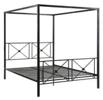 Rapa Black Metal Queen Canopy Bed