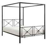 Rapa Black Metal Queen Canopy Bed