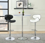 Ratna 2 Black Leatherette/Chrome Adjustable Bar Stools