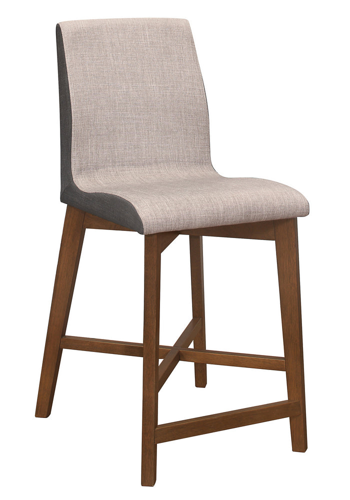 Redbridge 2 Light & Dark Grey Fabric Counter Height Chairs