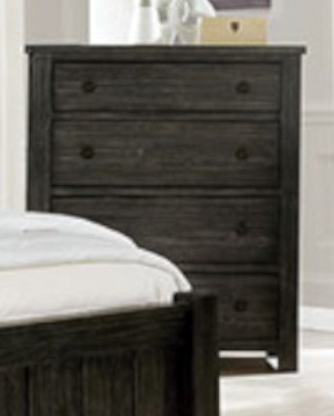 Regensburg Dark Gray Wood 4-Drawer Chest