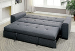 Reilly Gray Linen-Like Fabric Futon Sofa