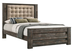 Ridgedale Weathered Dark Brown Wood King Bed (Oversized)