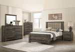 Ridgedale Weathered Dark Brown Wood King Bed (Oversized)