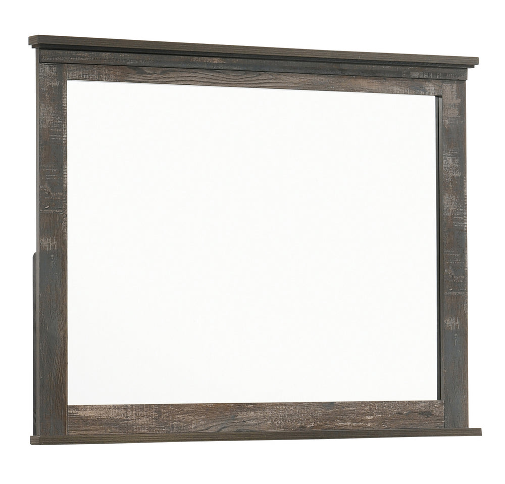 Ridgedale Weathered Dark Brown Wood Frame Dresser Mirror