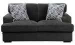 Rivermeade Gray Textured Plush Microfiber Loveseat