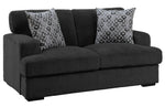 Rivermeade Gray Textured Plush Microfiber Loveseat