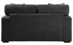 Rivermeade Gray Textured Plush Microfiber Loveseat