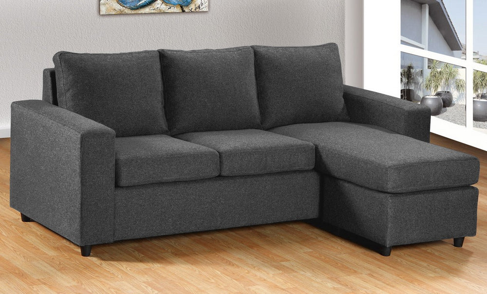 Roberte Grey Linen Fabric RAF Sectional Sofa