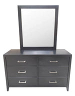 Romeo Wenge Black Wood 6-Drawer Dresser