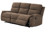 Ronald 2-Pc Brown Fabric Manual Recliner Sofa Set