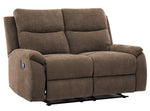 Ronald 2-Pc Brown Fabric Manual Recliner Sofa Set